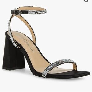 Betsey Johnson Black and Silver Sandals
